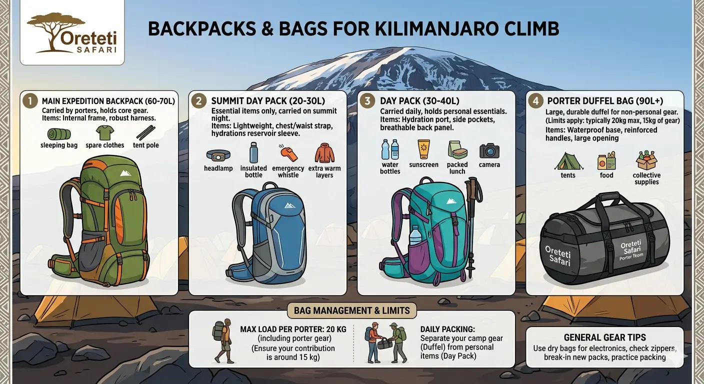 Backpacks & Bags for Kilimanjaro
