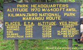 Transfer from the hotel to Marangu Gate (1860m) - Mandara Hut (2700m)